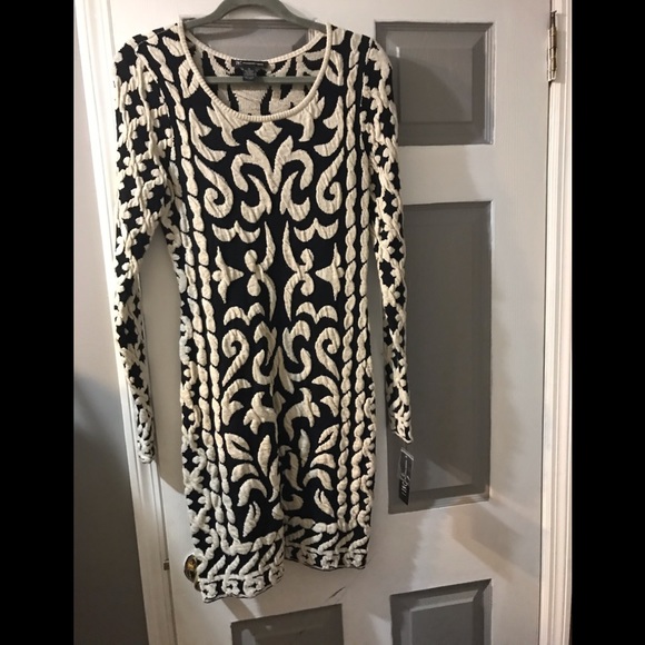 Inc. Black and Gold Sweater Dress - Picture 2 of 6